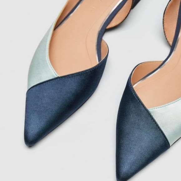 ZARA Colorblock Satin Flats - Picture 8 of 10